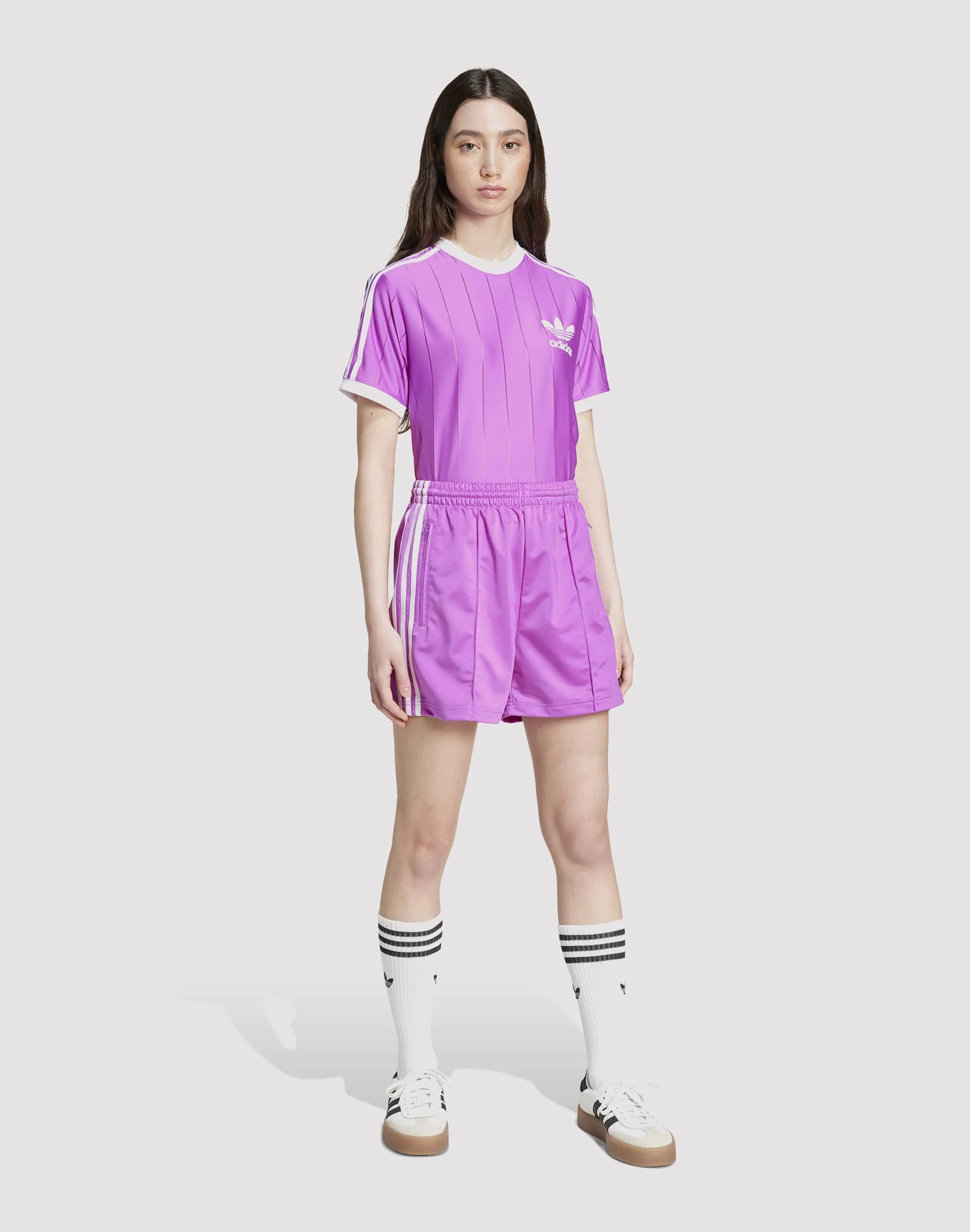 Adidas Adicolor 3-Stripes Purple/White Tee