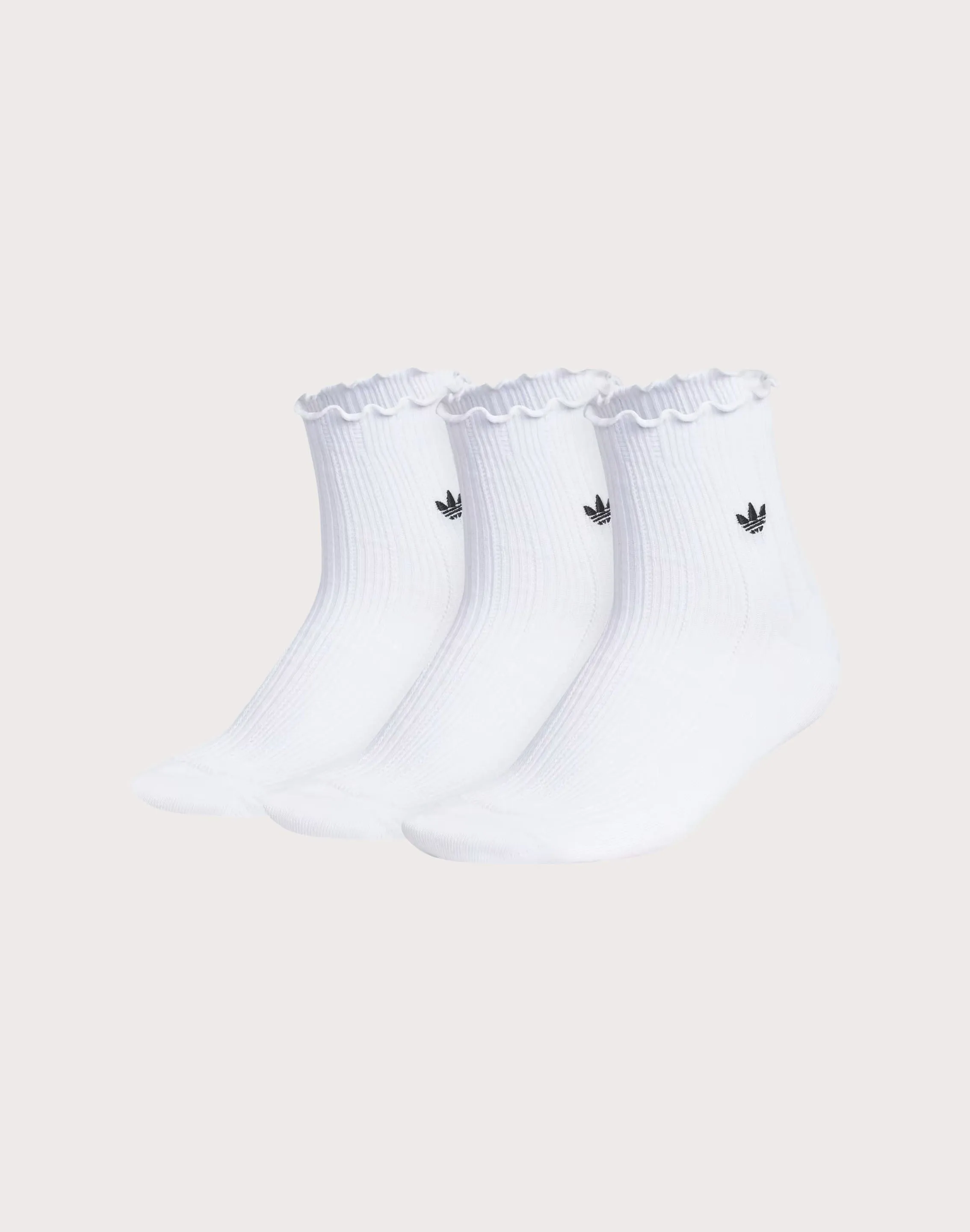 Adidas Originals Ruffle Quarter Crew Socks 3-Pack