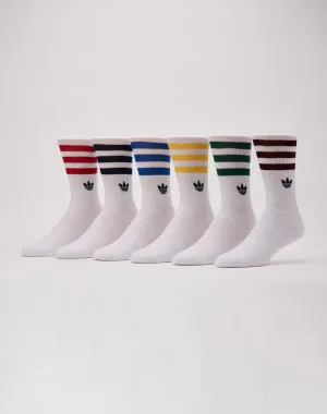 Adidas Trefoil Striped Crew Socks 6-Pack