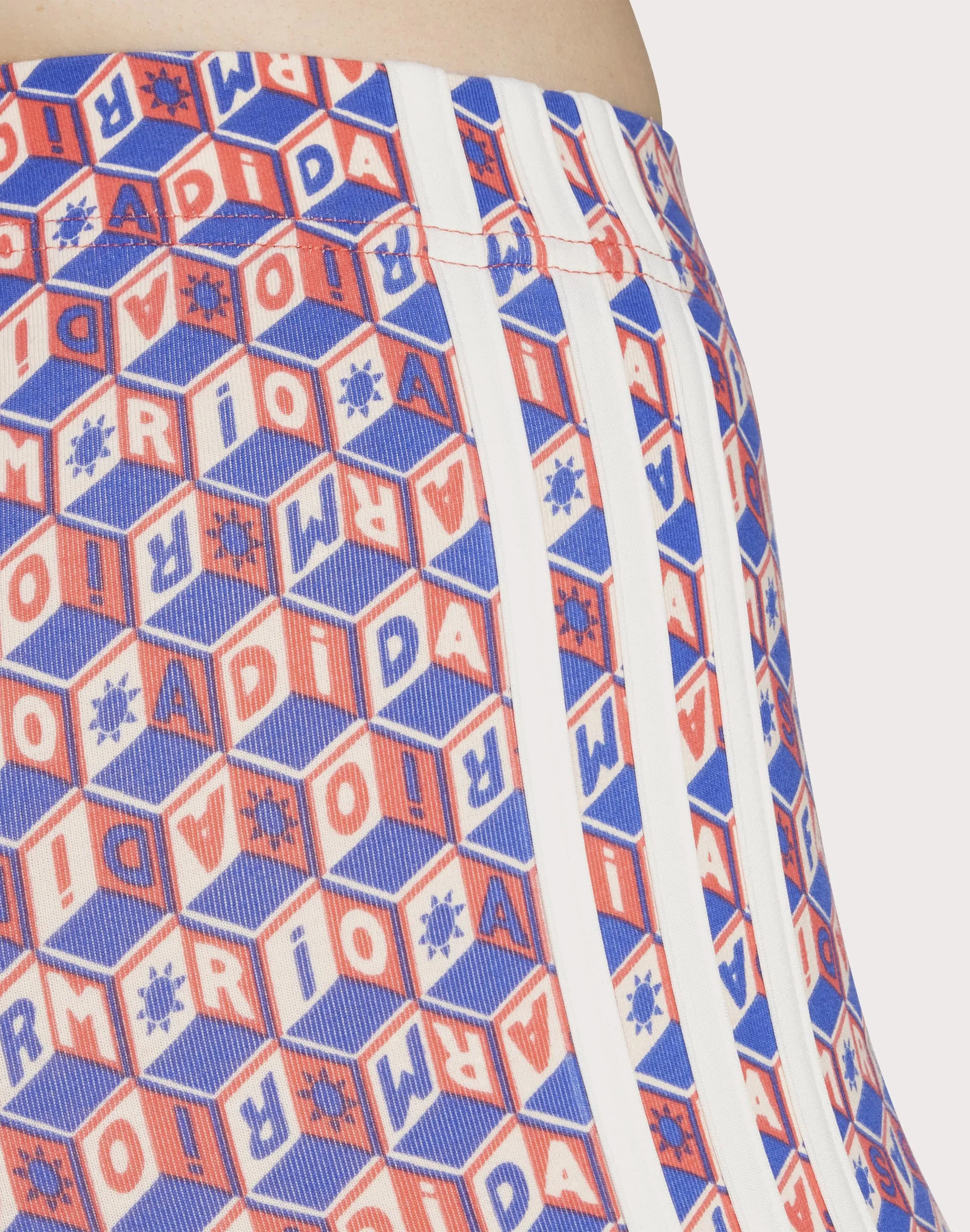 Adidas x FARM All Over Print Blue/Red Bike Shorts