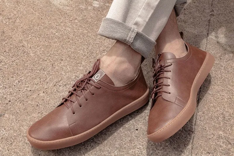Andy Unisex Vegan Leather Sneakers | Brown