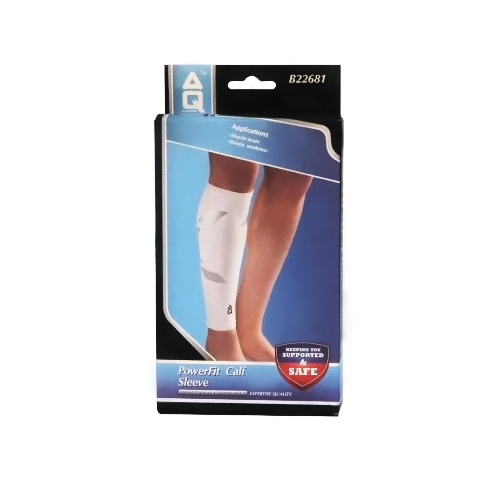 AQ B22681 Powerfit Calf Sleeve - White
