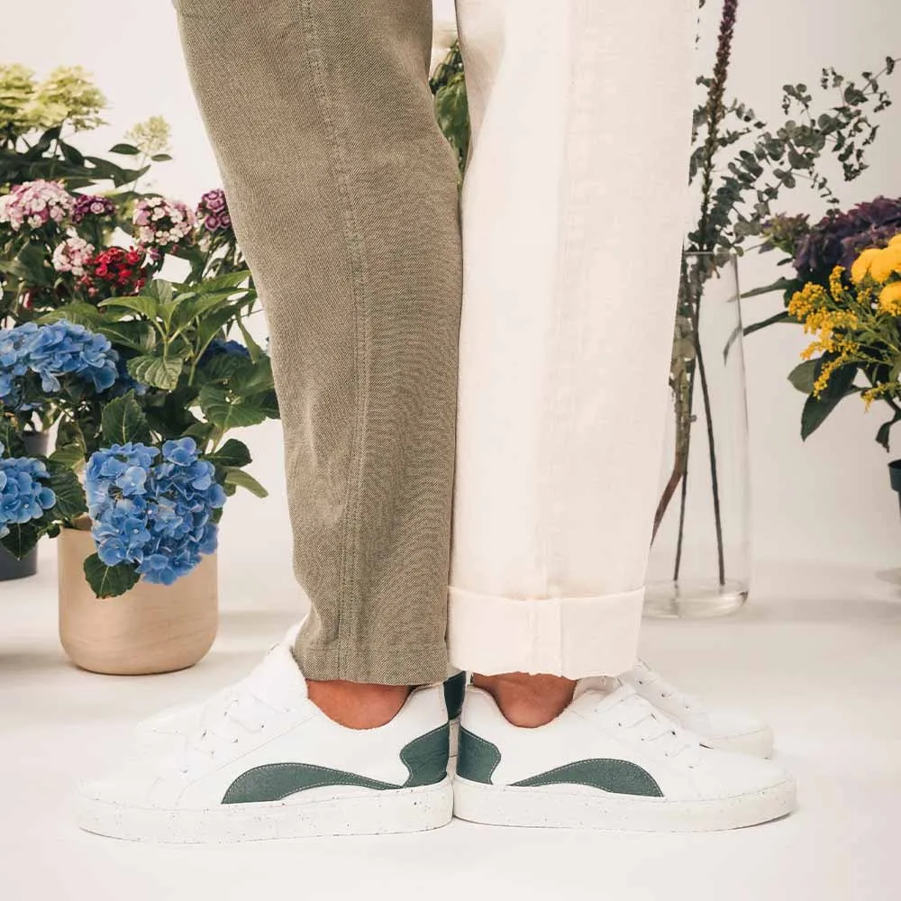 Berlin Unisex Pi?atex & Apple Leather Vegan Sneakers | Green