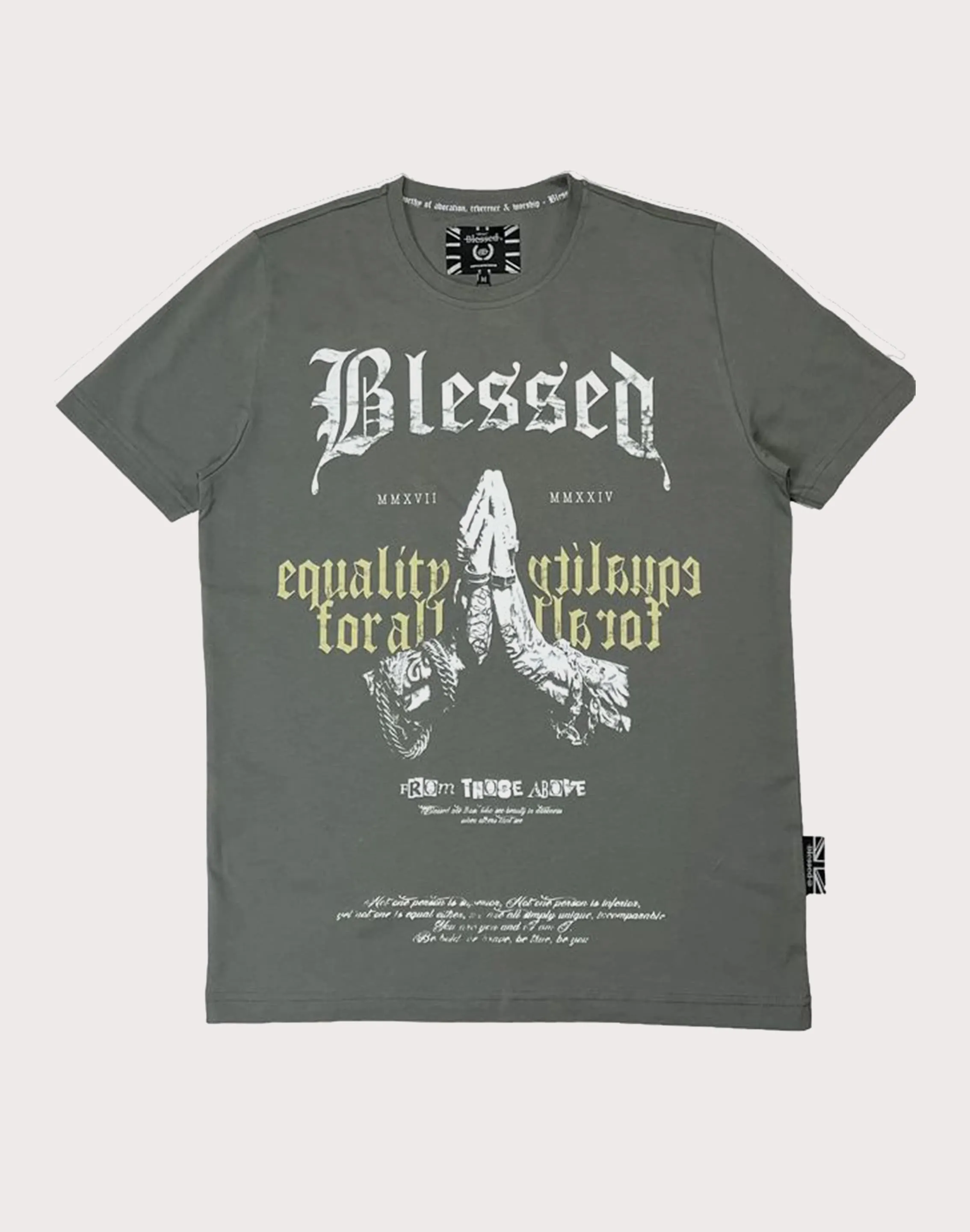 Blessed UK Blessed Equality Acid Grey Tee