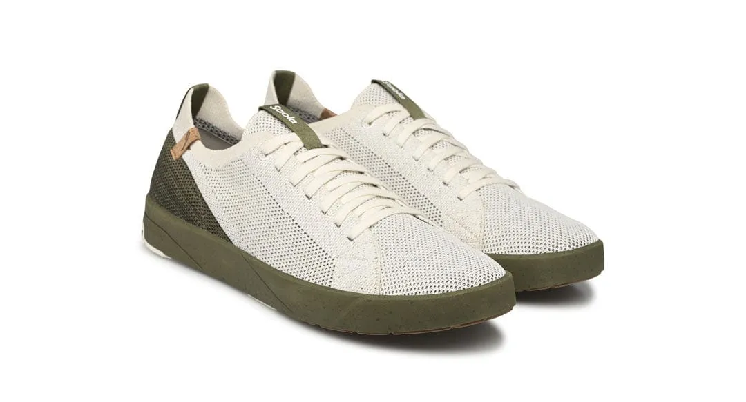 Cannon Knit 2.0 Men's Recycled PET Sneakers | White & Burnt Olive