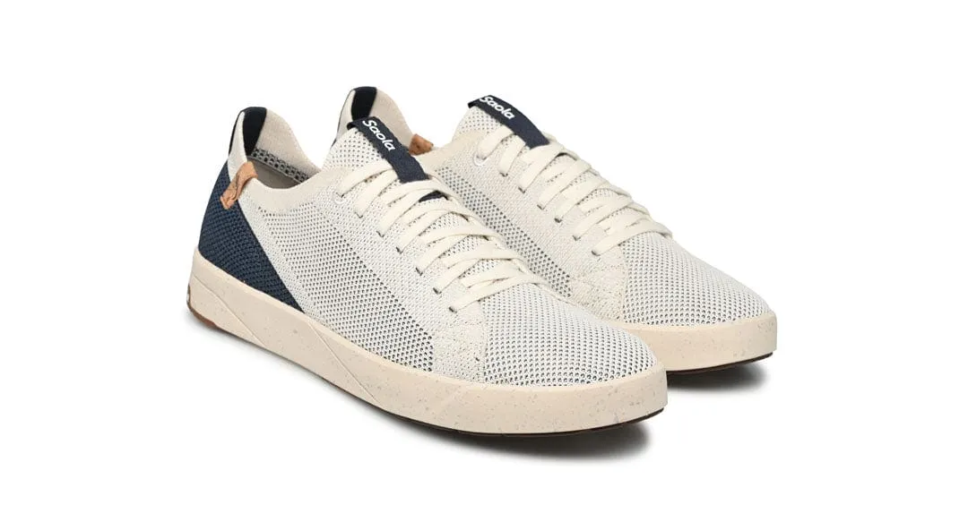 Cannon Knit 2.0 Men's Recycled PET Sneakers | White & Navy