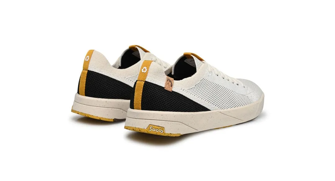Cannon Knit 2.0 Women's Recycled PET Sneakers | White & Black