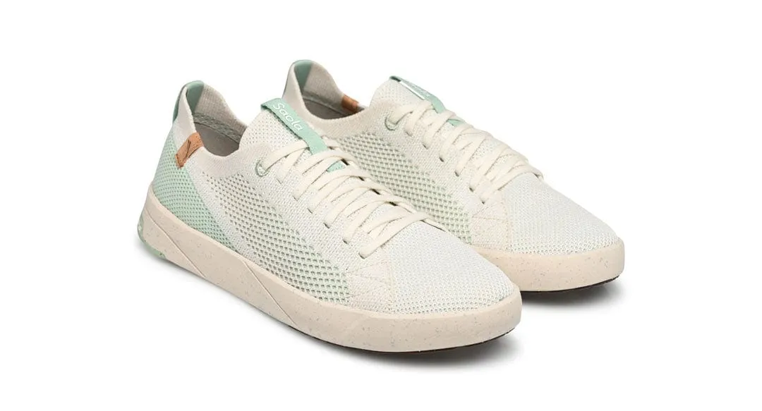 Cannon Knit 2.0 Women's Recycled PET Sneakers | White & Cameo Green