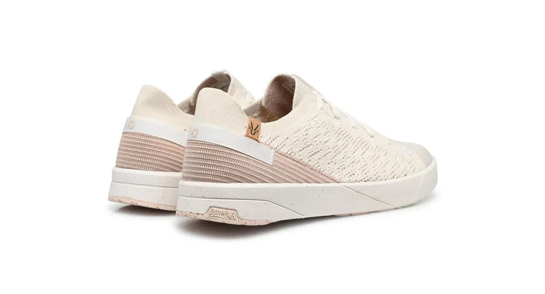 Cannon Knit 3 Women's Recycled PET Sneakers | White Rose