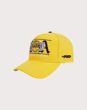 Central Mills Pro Standard Los Angele Lakers Loyalty Pinch Snapback Hat-Yellow
