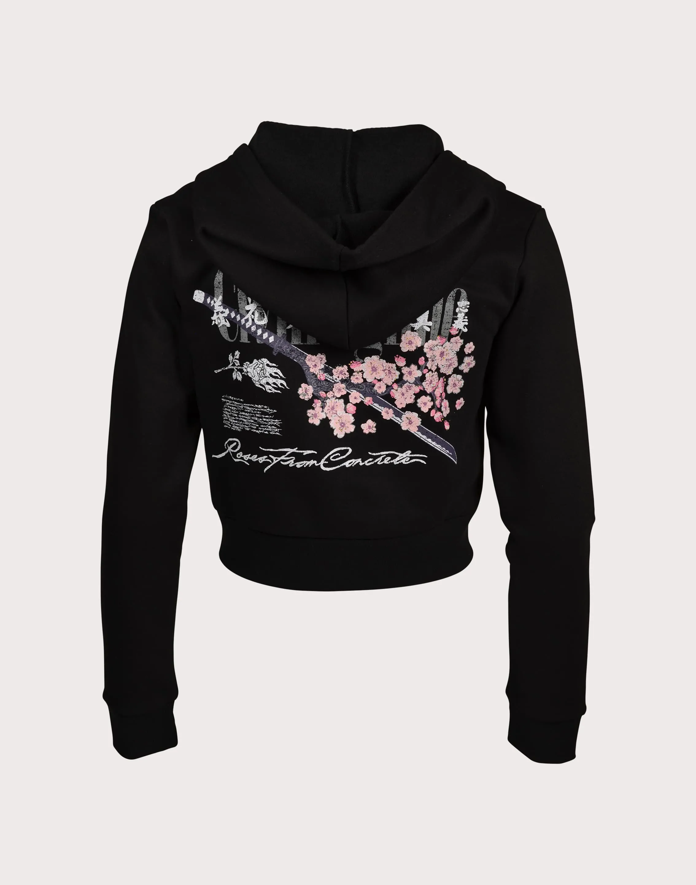 CIVIL CLOTHING Cropped Katana Black Hoodie