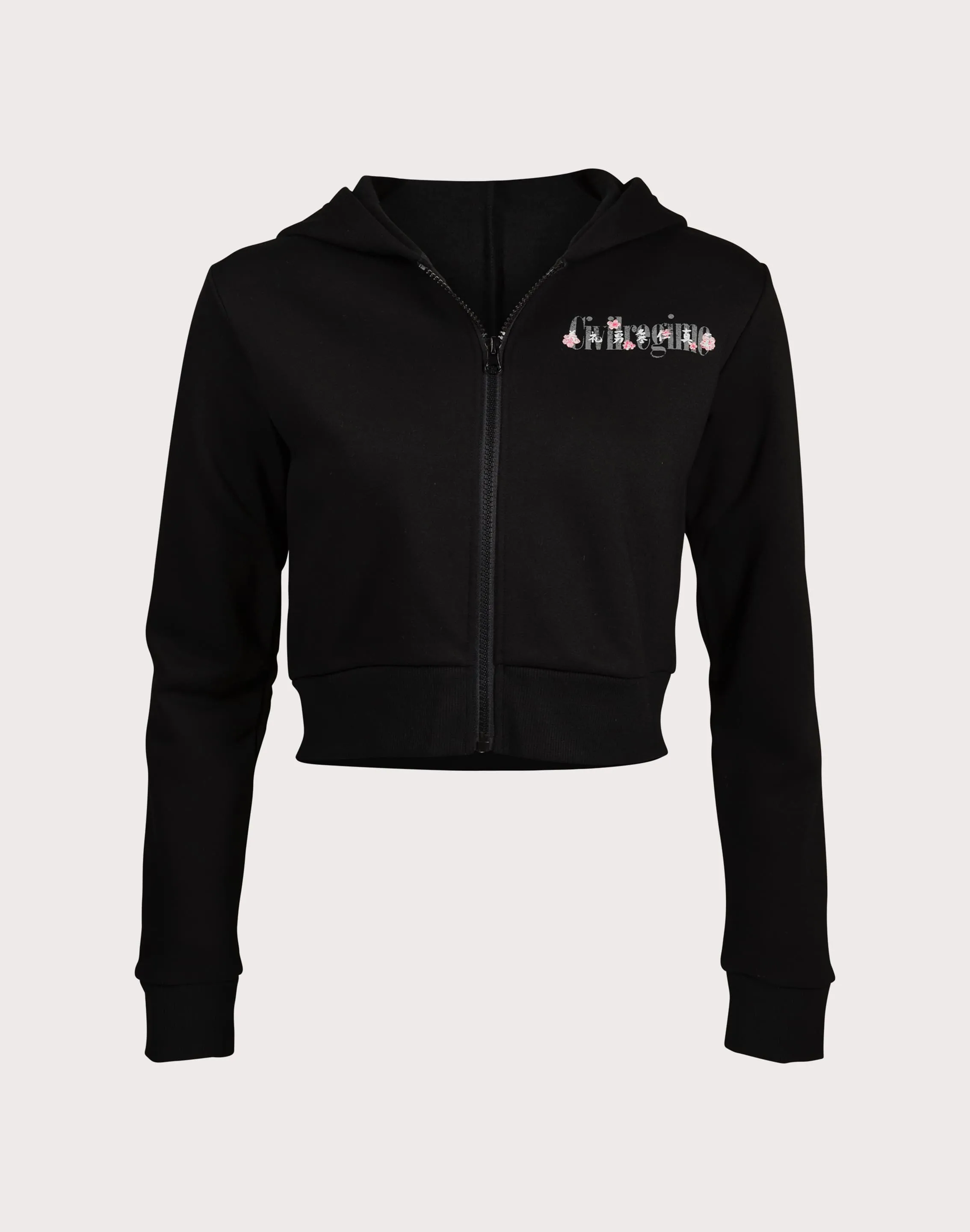 CIVIL CLOTHING Cropped Katana Black Hoodie