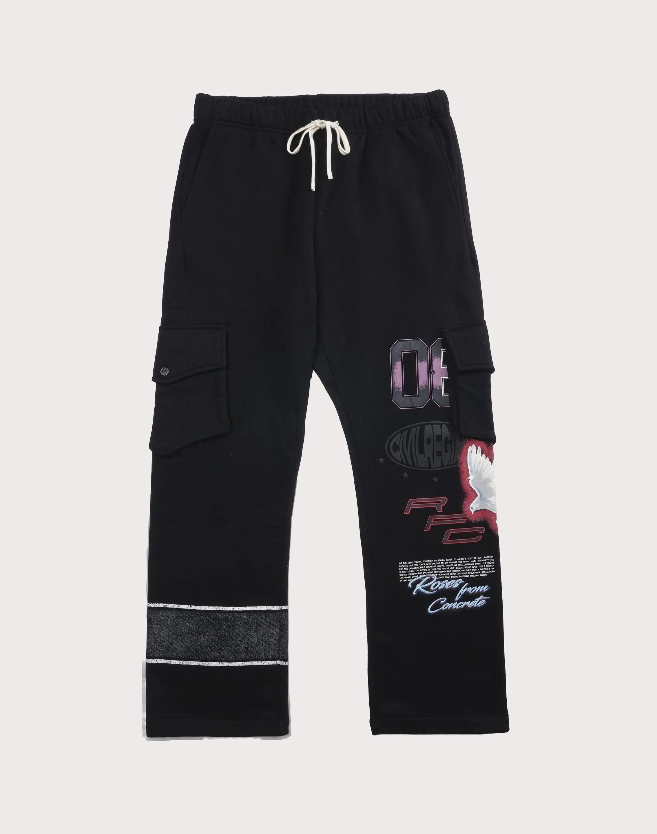 CIVIL CLOTHING Fleece Dove Black Pants
