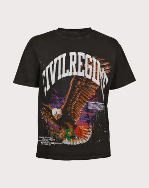 CIVIL CLOTHING Take Flight Boxy Black Tee