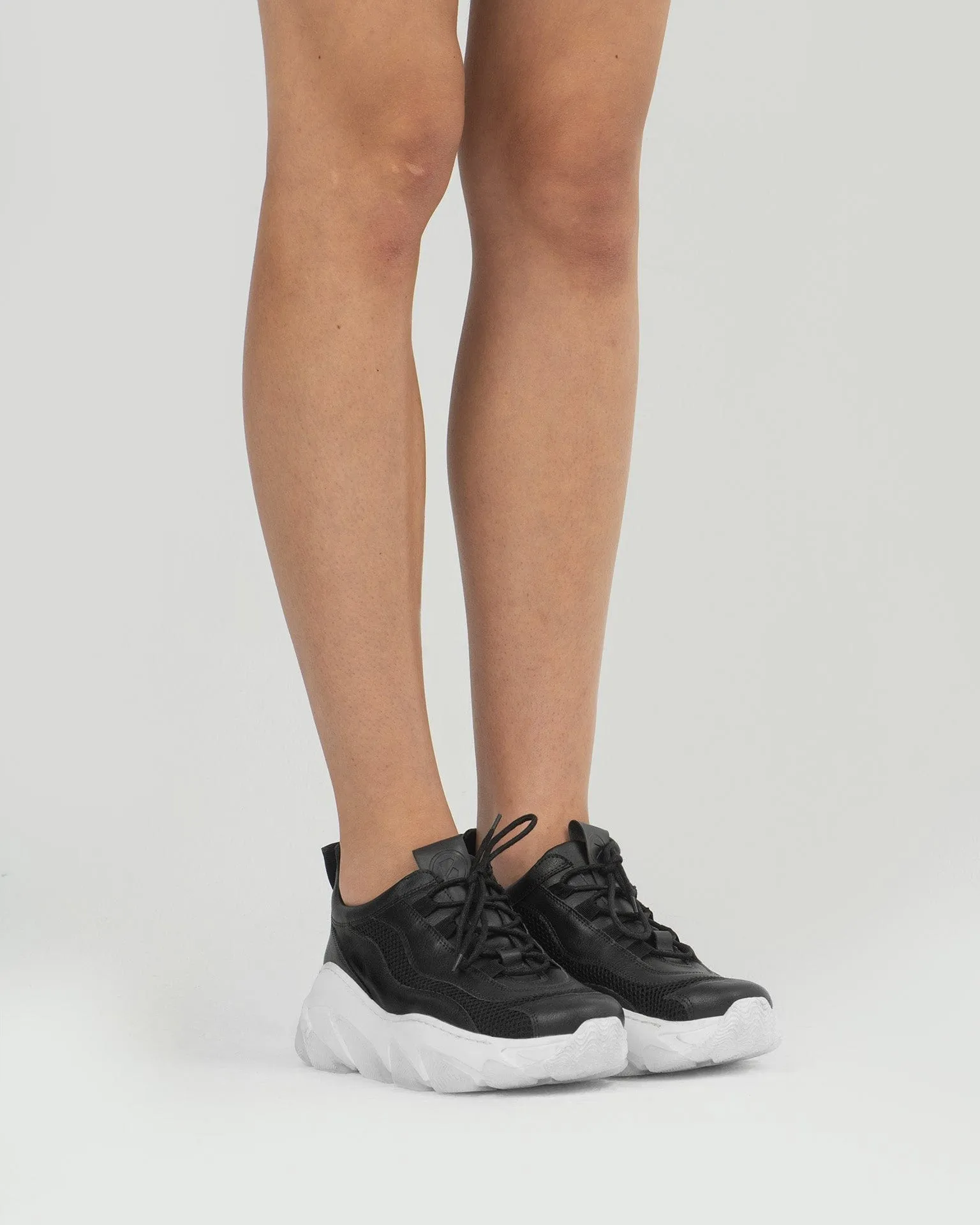 Daddy's Women's Grape Leather Vegan Sneakers | Black & White