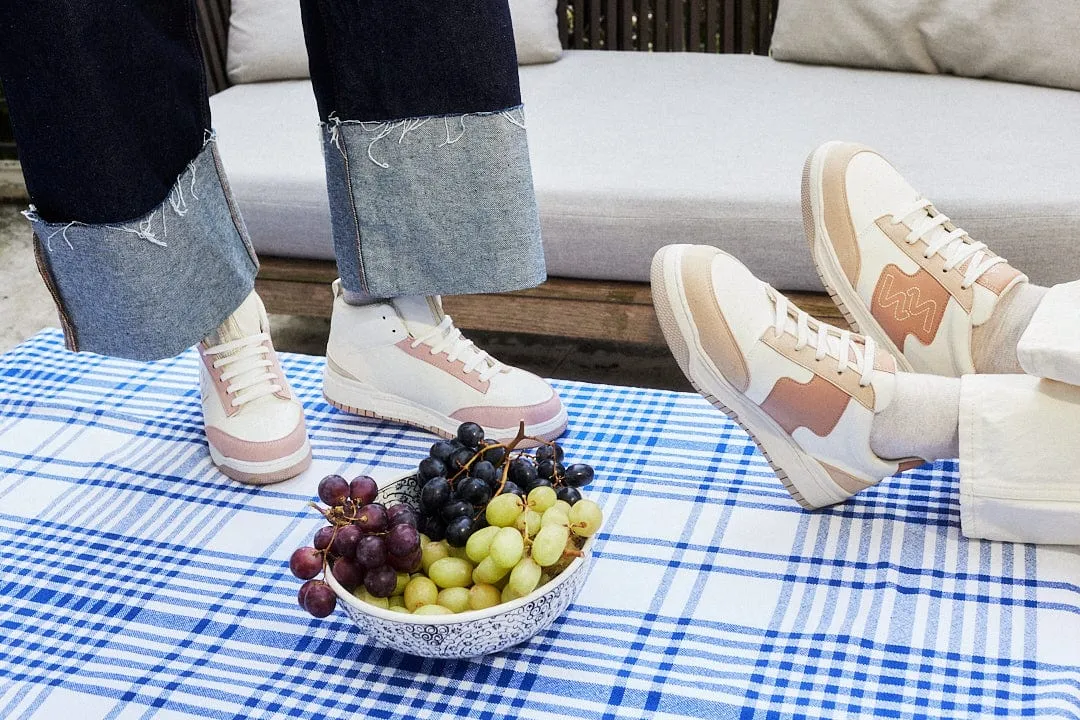 Dream Big Unisex Vegan Corn Leather Sneakers | Cafe Latte