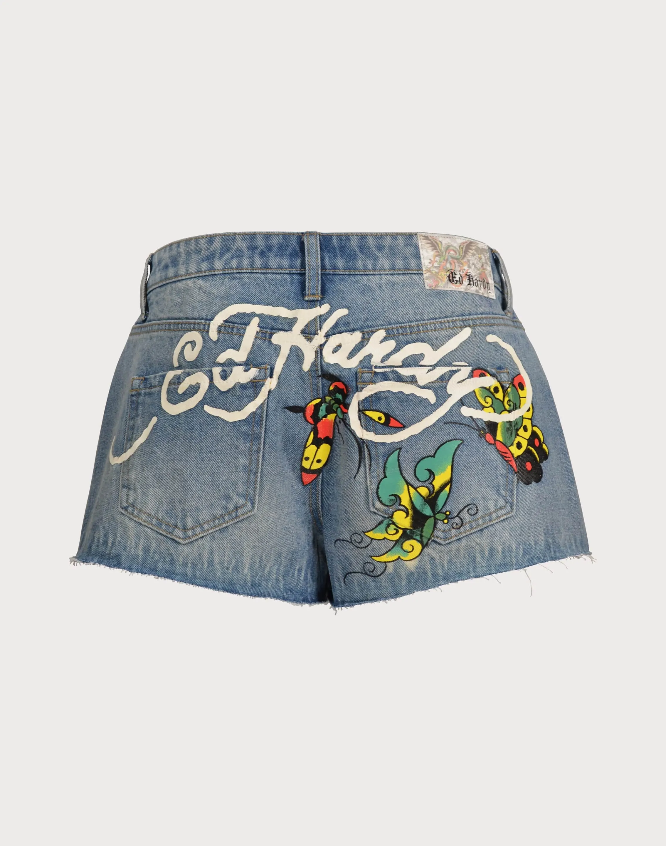 Ed Hardy BFly Denim Shorts