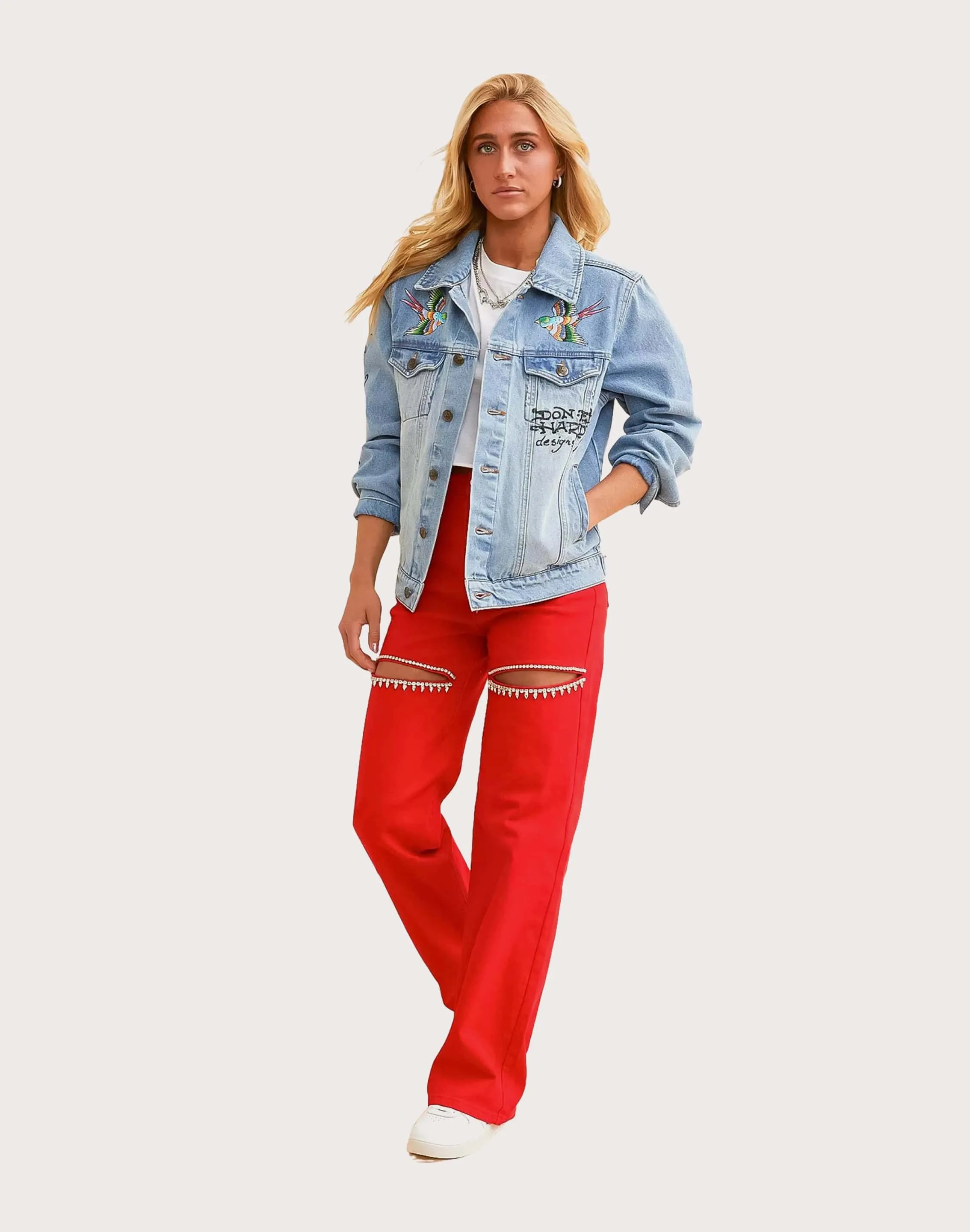 Ed Hardy Brave Eagle Denim Jacket
