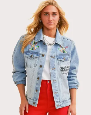 Ed Hardy Brave Eagle Denim Jacket