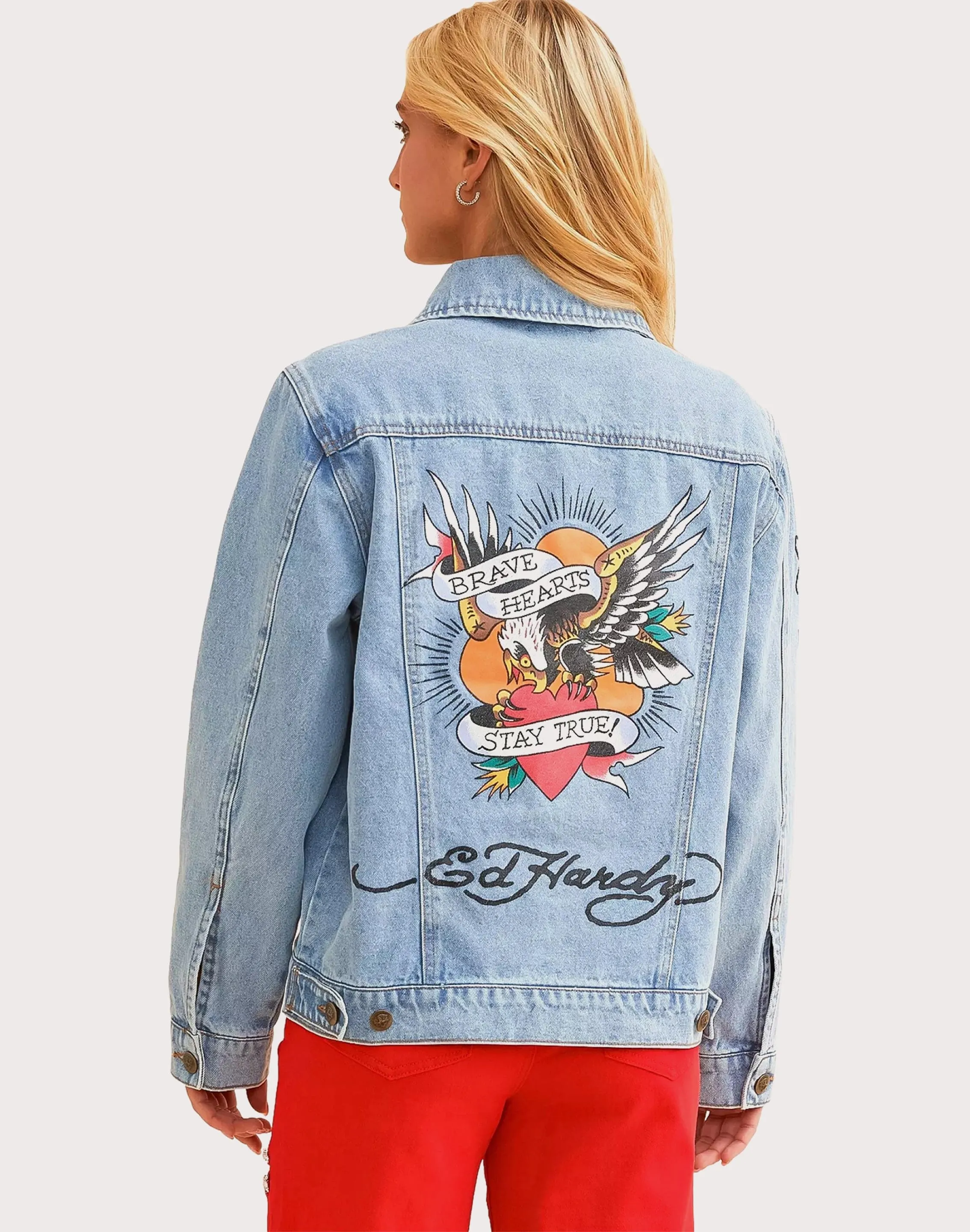 Ed Hardy Brave Eagle Denim Jacket