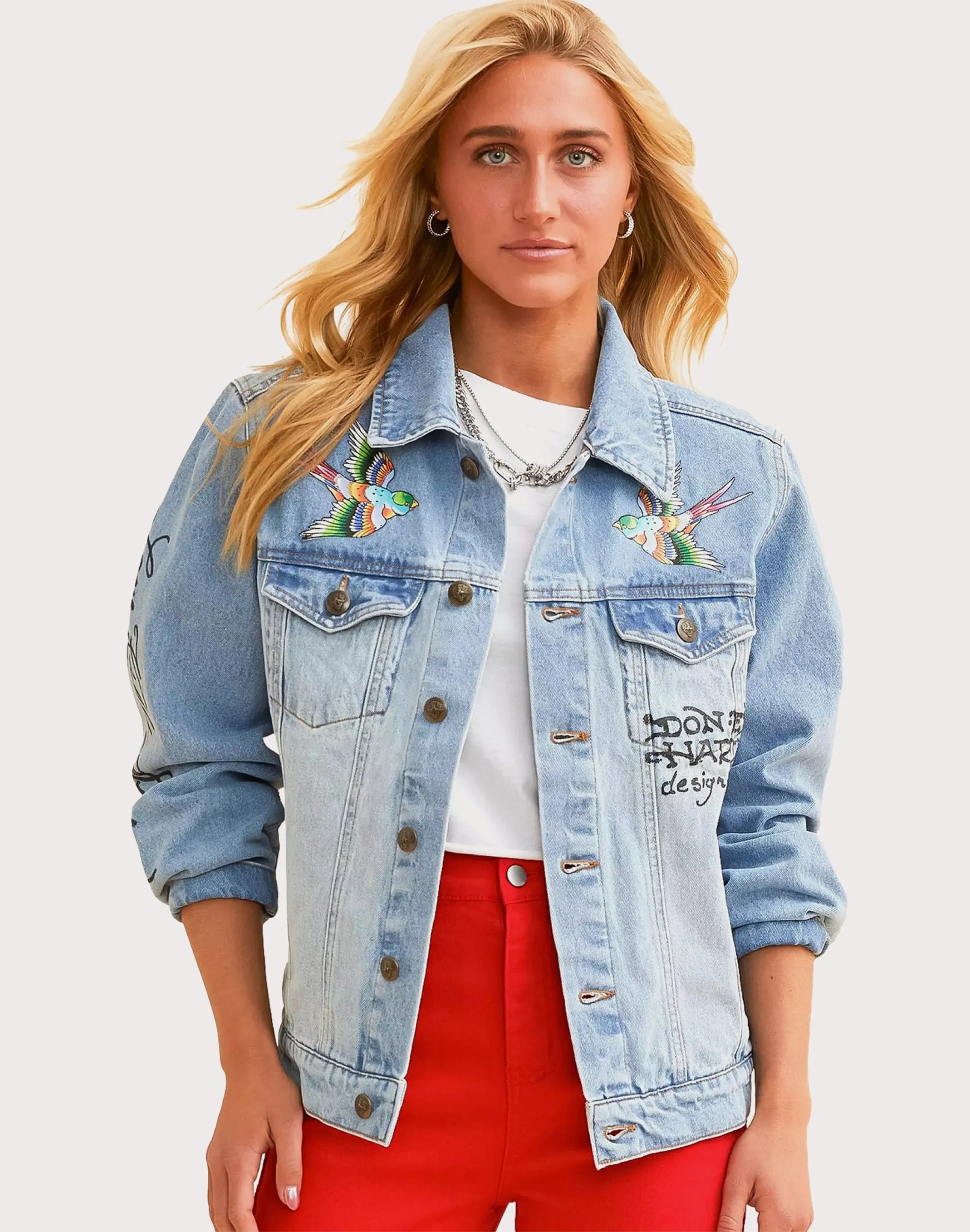 Ed Hardy Brave Eagle Denim Jacket
