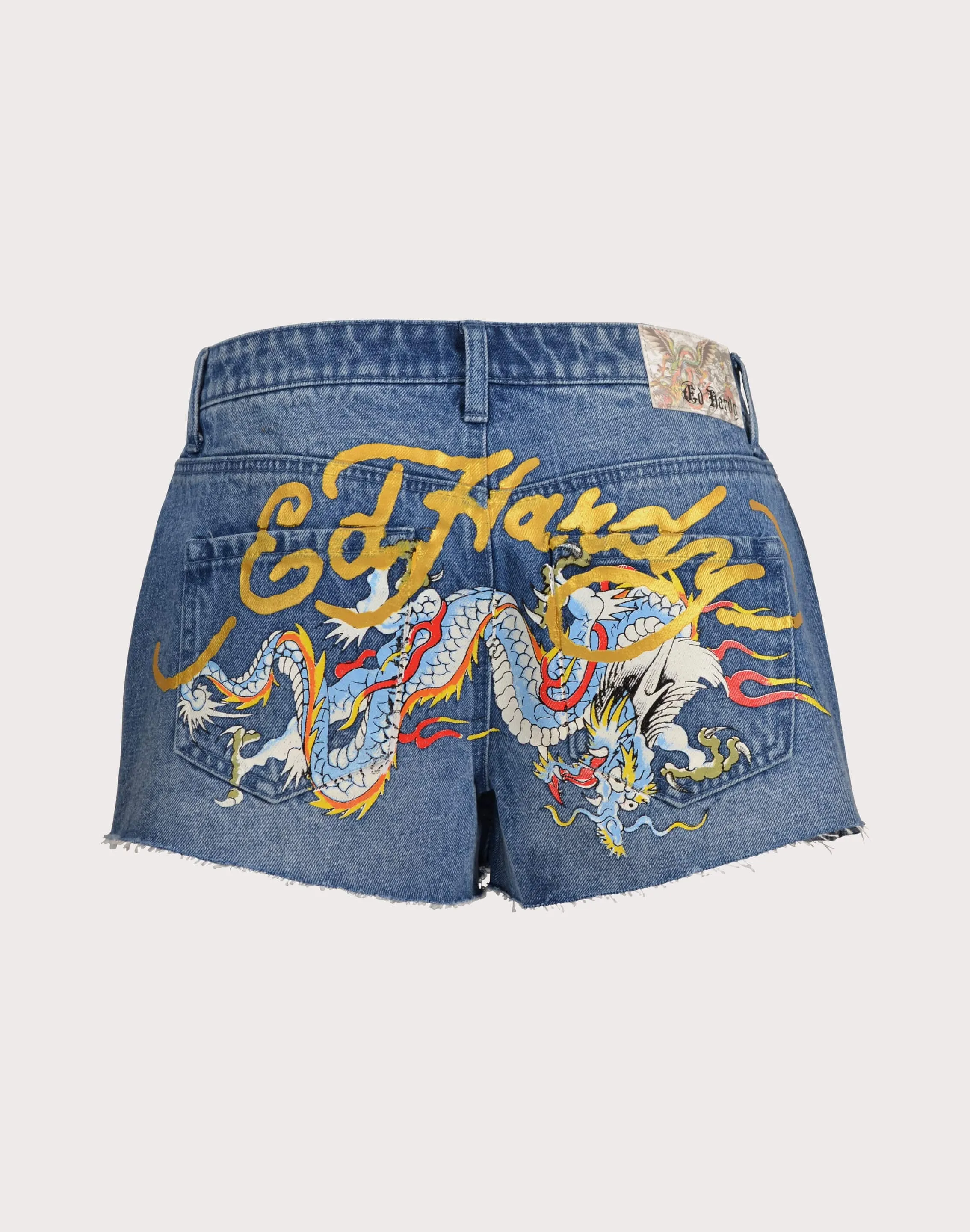 Ed Hardy Dragon Denim Shorts