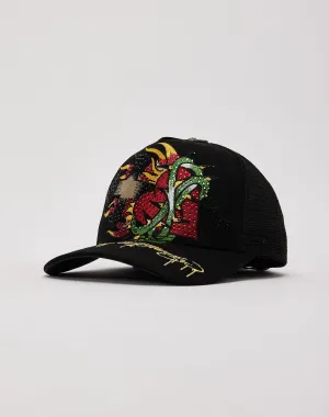 Ed Hardy Mary Cross Trucker Hat