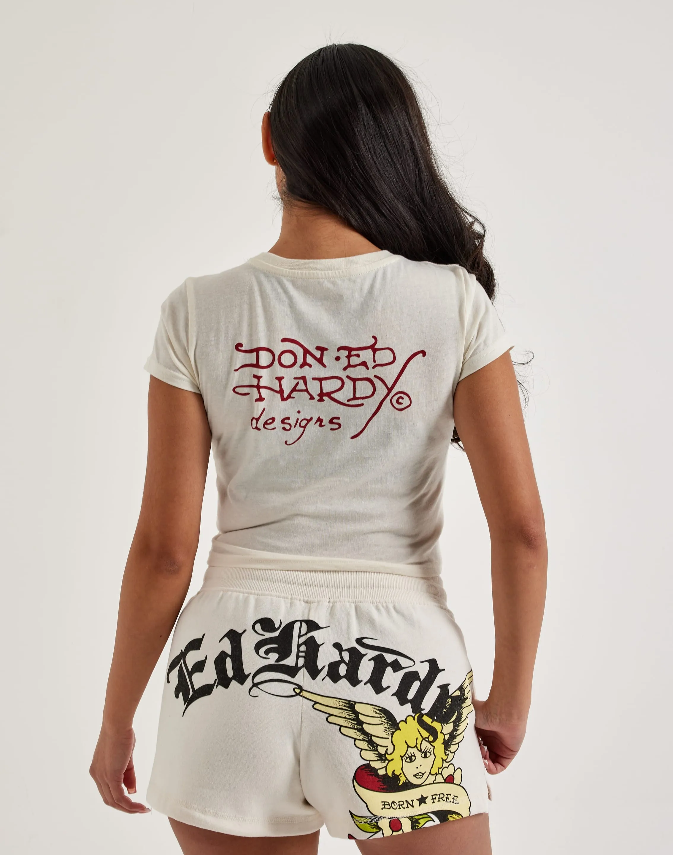 Ed Hardy Rhinestone Cherub Baby Tee