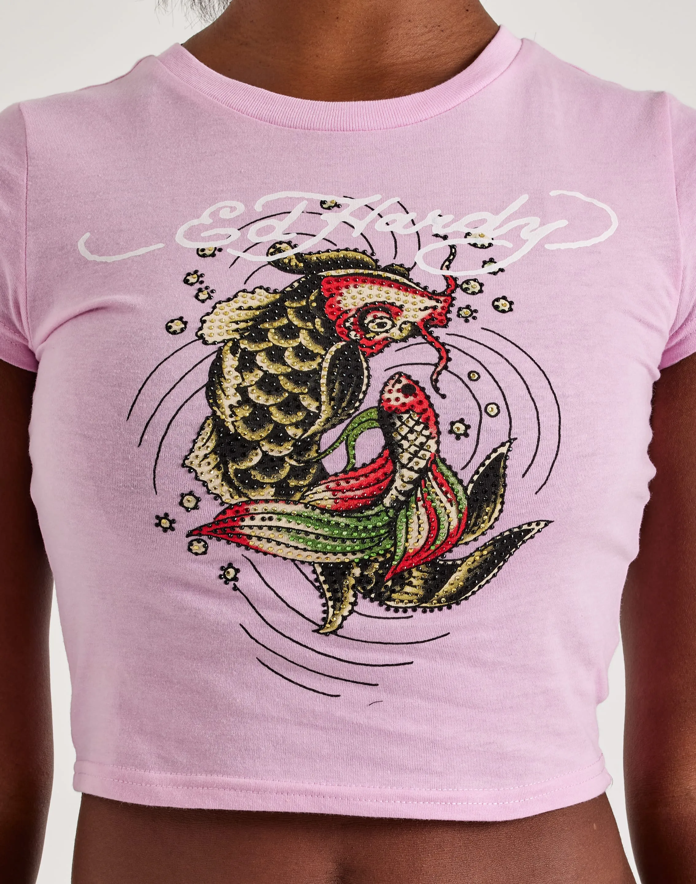 Ed Hardy Rhinestone Koi Fish Baby Tee