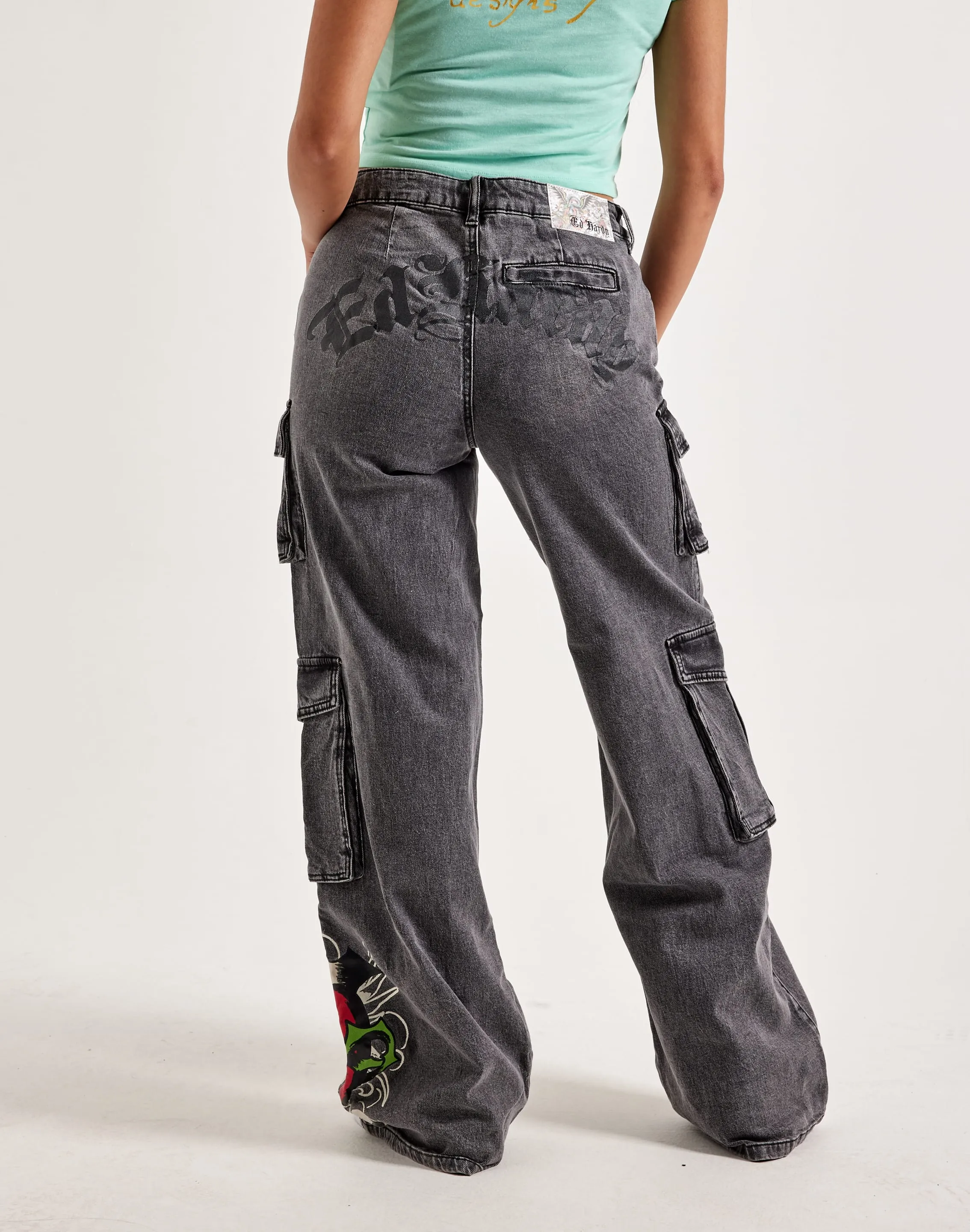 Ed Hardy Sacred Heart Cargo Jeans