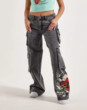 Ed Hardy Sacred Heart Cargo Jeans