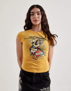 Ed Hardy Swallow Cap Sleeve Tee