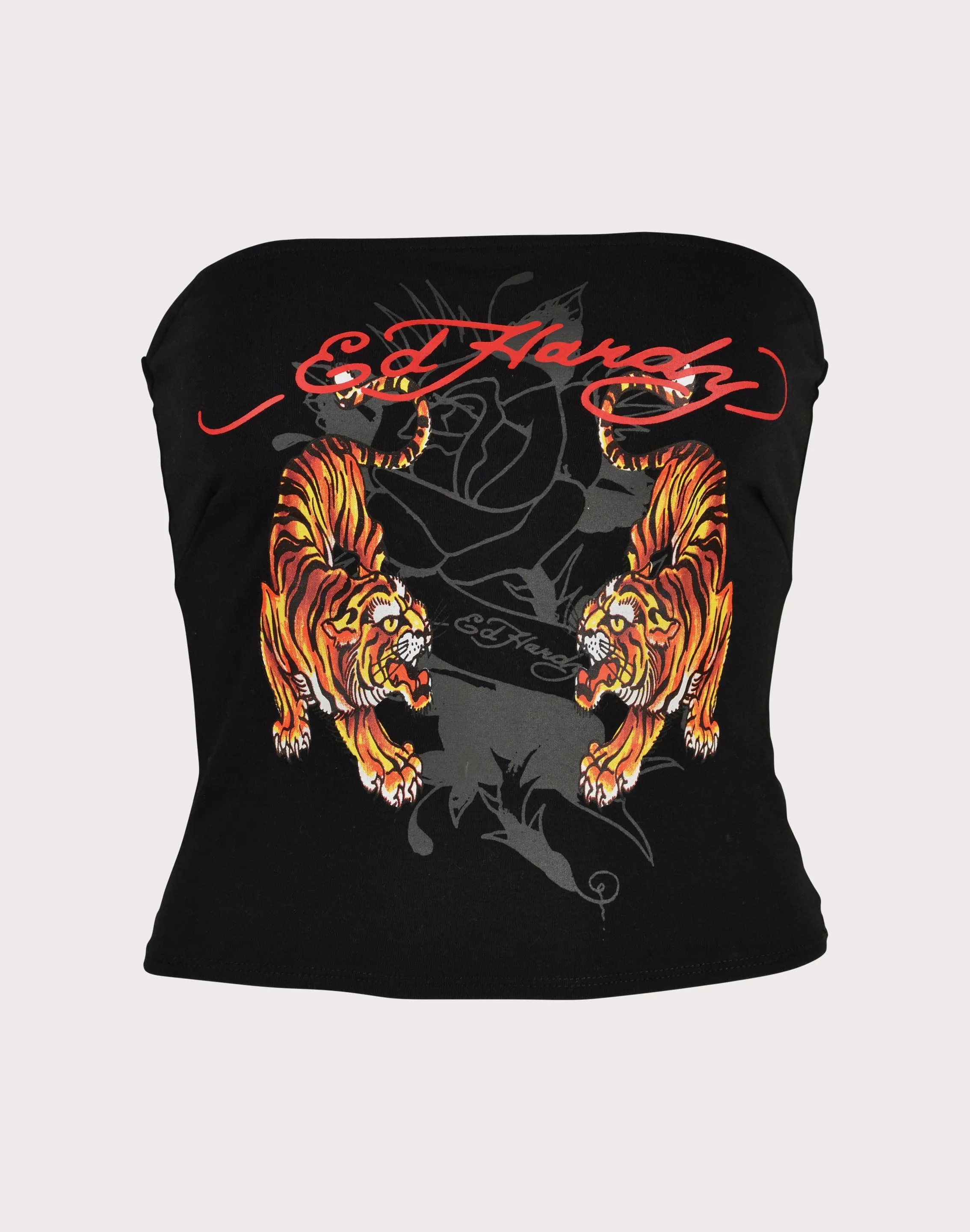 Ed Hardy Tiger Tube Black Top
