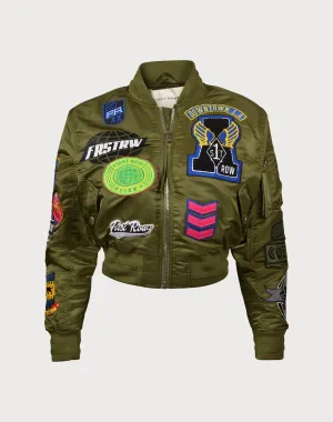 First Row Bomb Olive/Pink Jacket