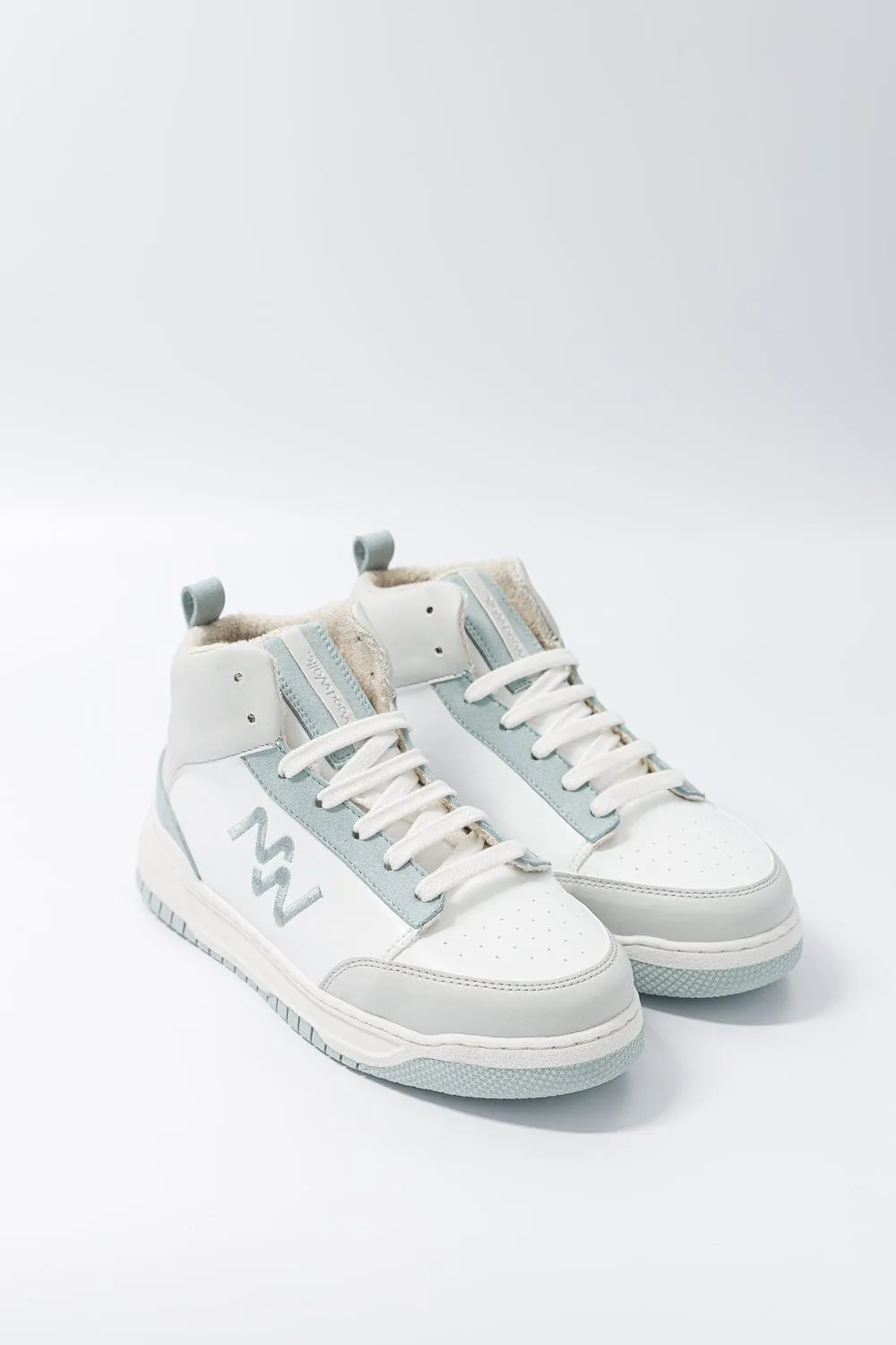 French Touch Unisex Vegan Corn Leather Sneakers | Ice Blue