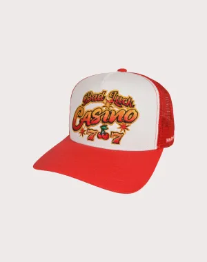 GENERAL RELATIVITY COMPANY LLC Bad Luck Casino Trucker Snapback Hat-Red/White