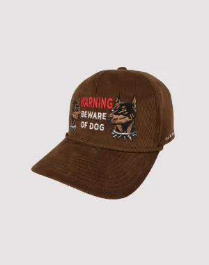 GENERAL RELATIVITY COMPANY LLC Beware of Dog Foam Corduroy Mocha Trucker Snapback