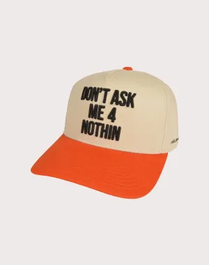GENERAL RELATIVITY COMPANY LLC Don't Ask Me Sand 2 Tone Trucker Snapback Hat-Tan/Orange