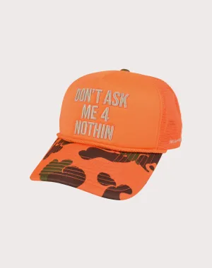 GENERAL RELATIVITY COMPANY LLC Don't Ask Safety Orange Duck Trucker-Camo