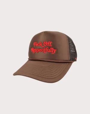 GENERAL RELATIVITY COMPANY LLC Respectfully Corded Trucker Mocha Snapback Hat