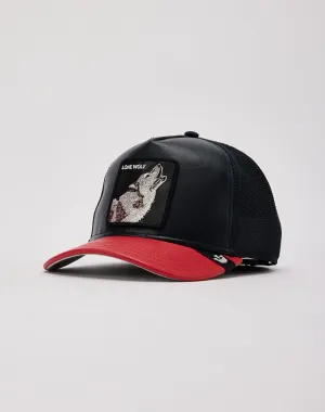 Goorin Bros Leather Wolf Trucker Hat