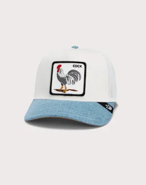 Goorin Bros Rooster Denim Bill Trucker Snapback-White/Denim