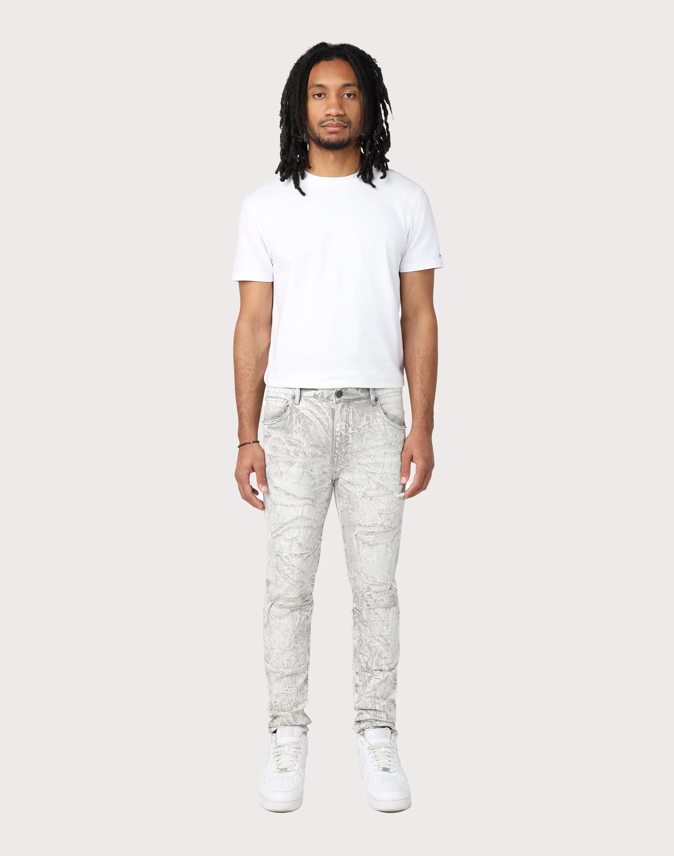 Grindhouse Slim Fit Mineral Wash Opal Grey Denim Jeans