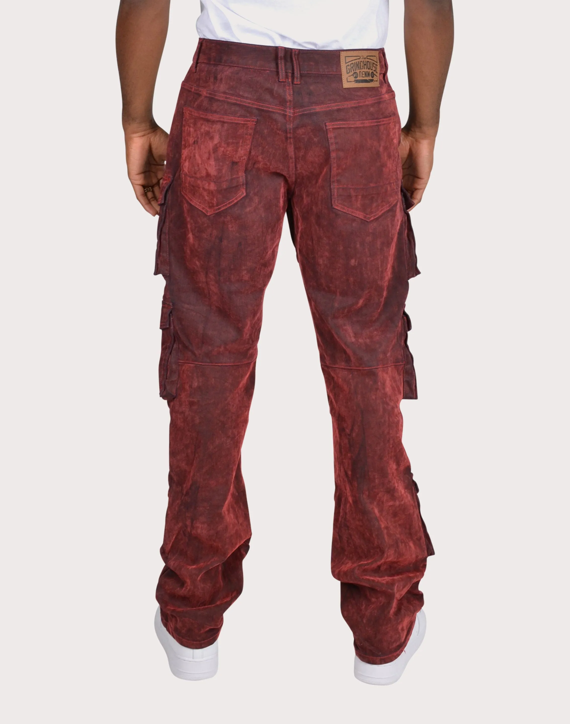Grindhouse Straight Fit Flocked Marino Denim Jeans