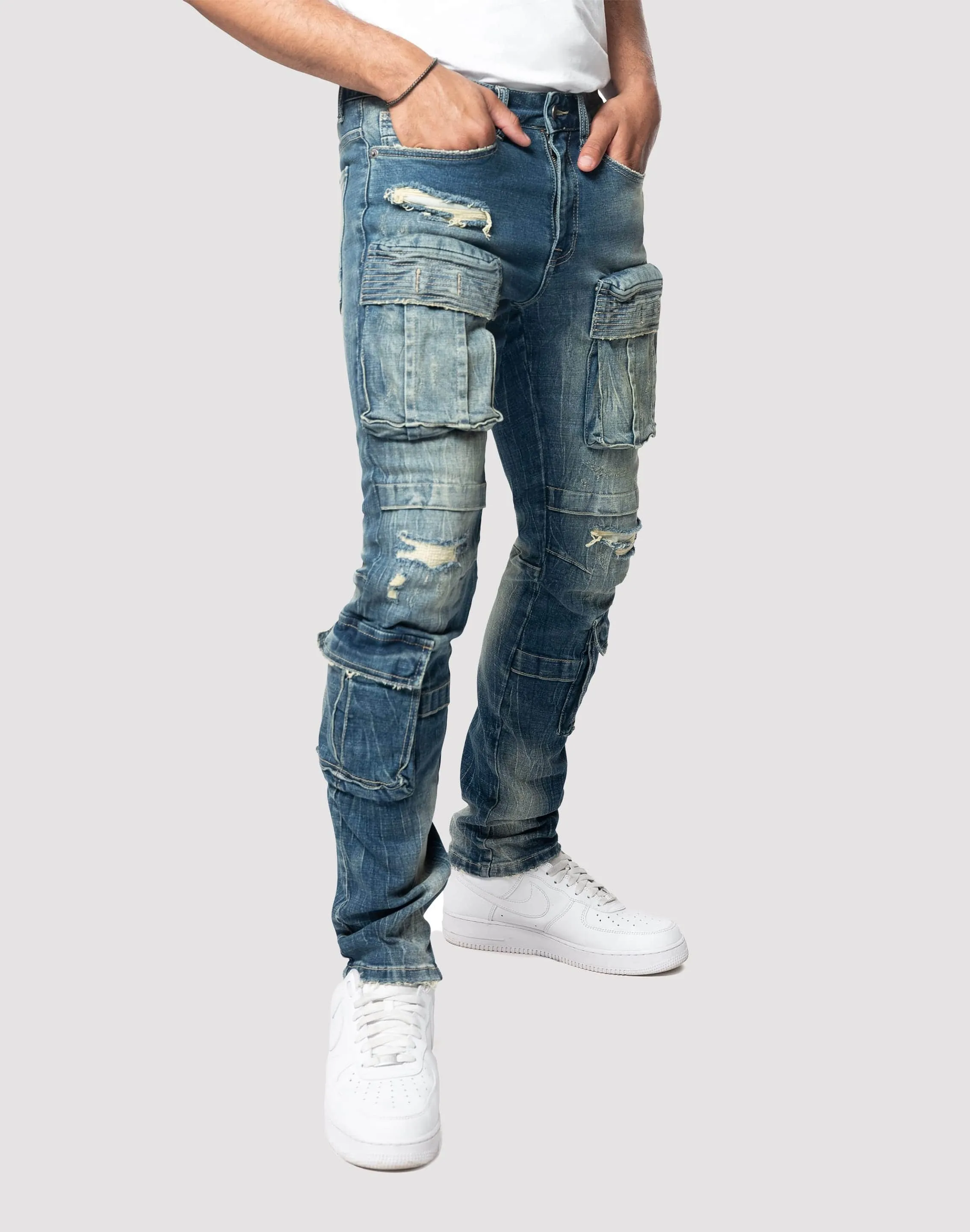 Grindhouse Utility Slim Fit Westport Blue Denim Jean