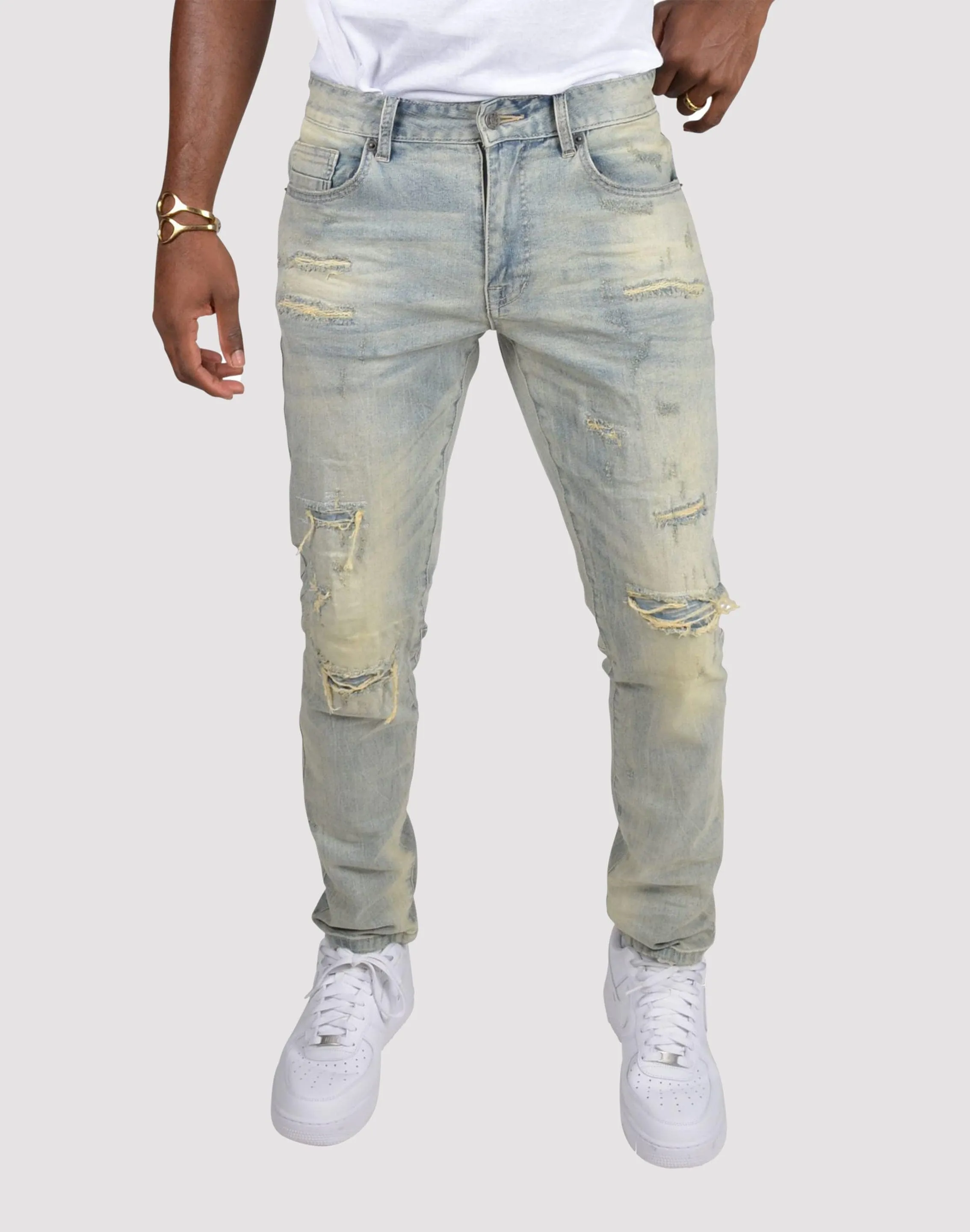 Grindhouse Vintage Wash Commercial Blue Denim Jeans