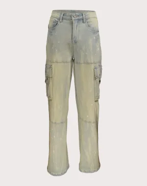 Grindhouse Wide Leg Cargo Denim Pants