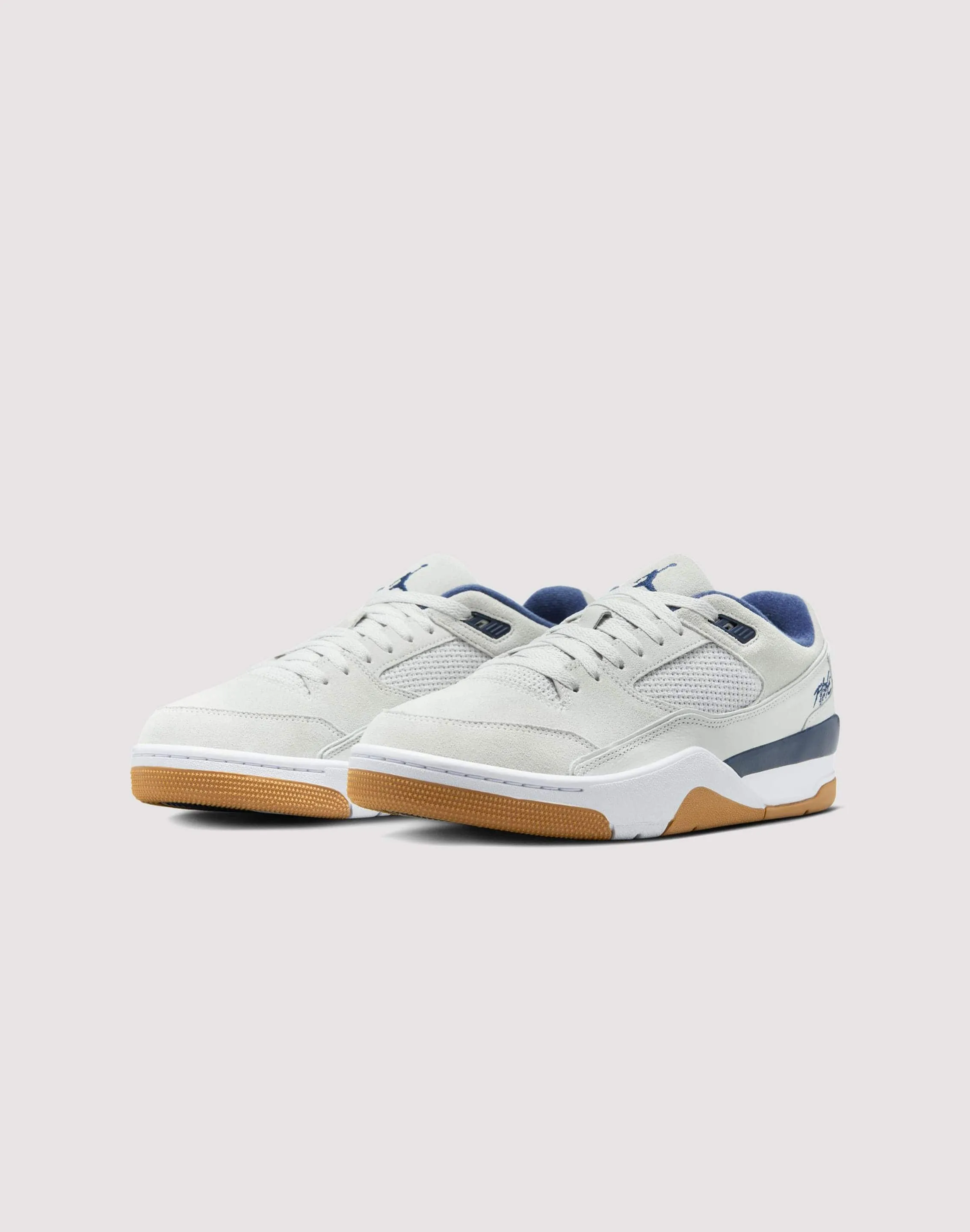 Jordan Flight Court "Neutral Grey/Midnight Navy/White"