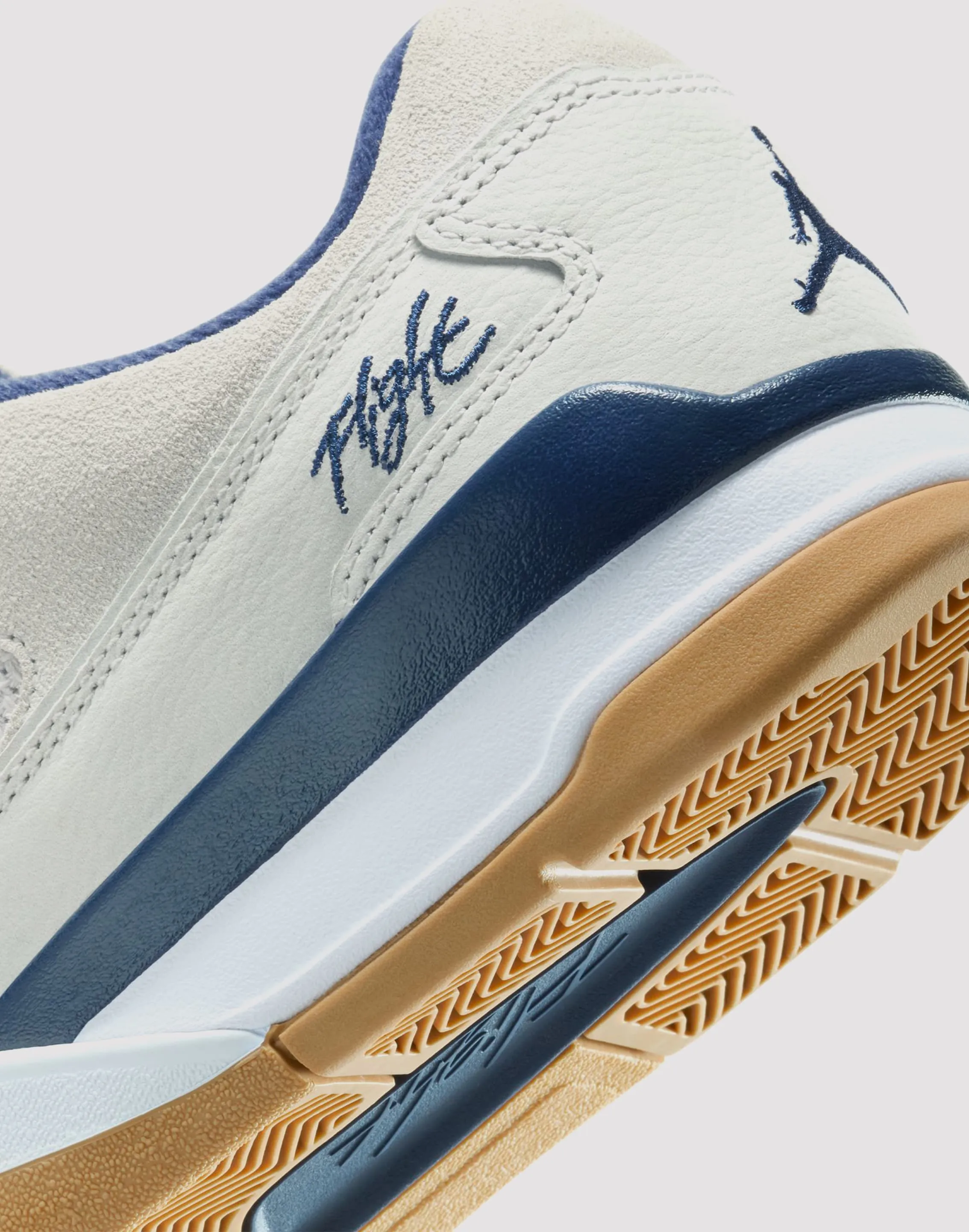 Jordan Flight Court "Neutral Grey/Midnight Navy/White"