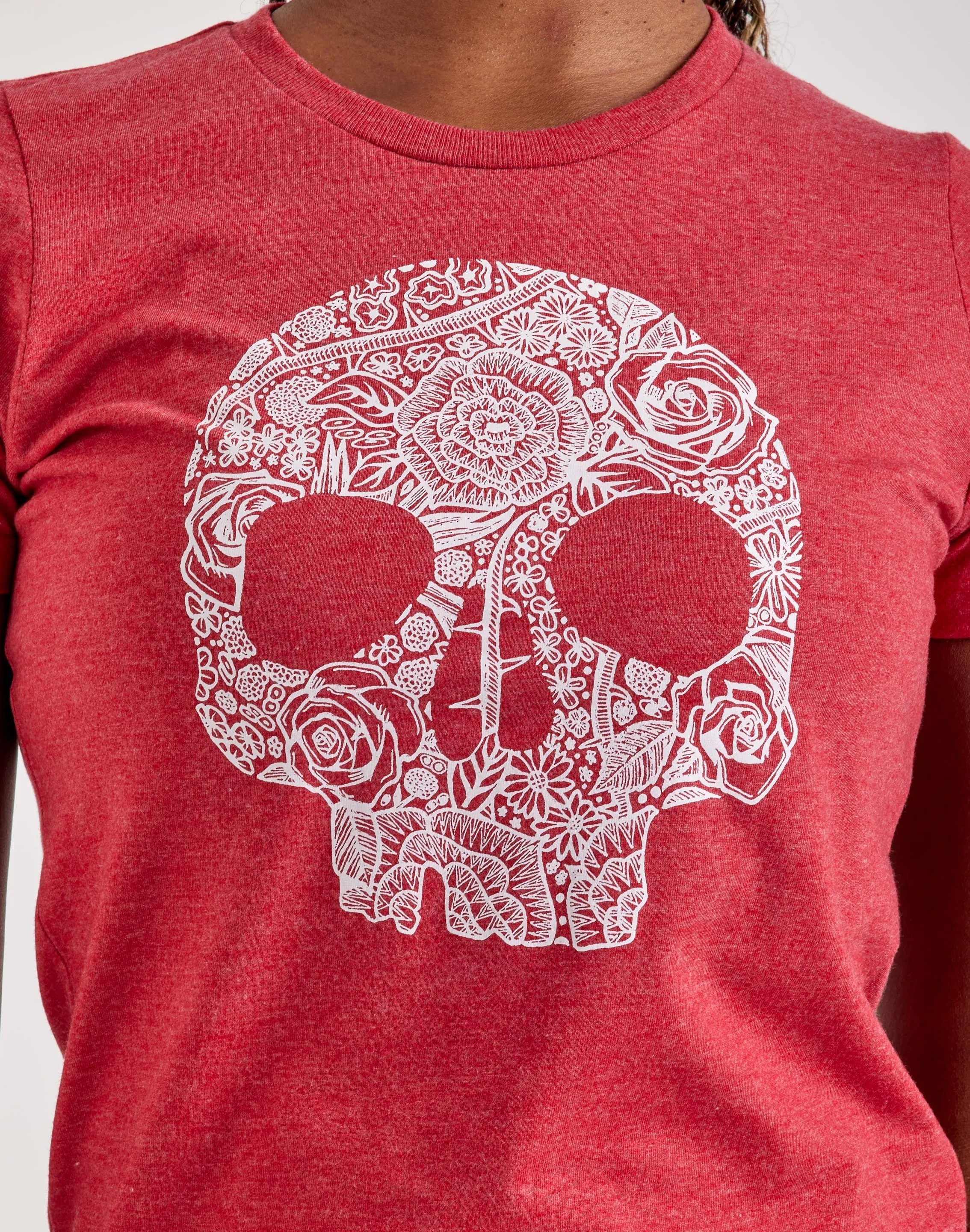 LA Pop Art Flower Skull Tee